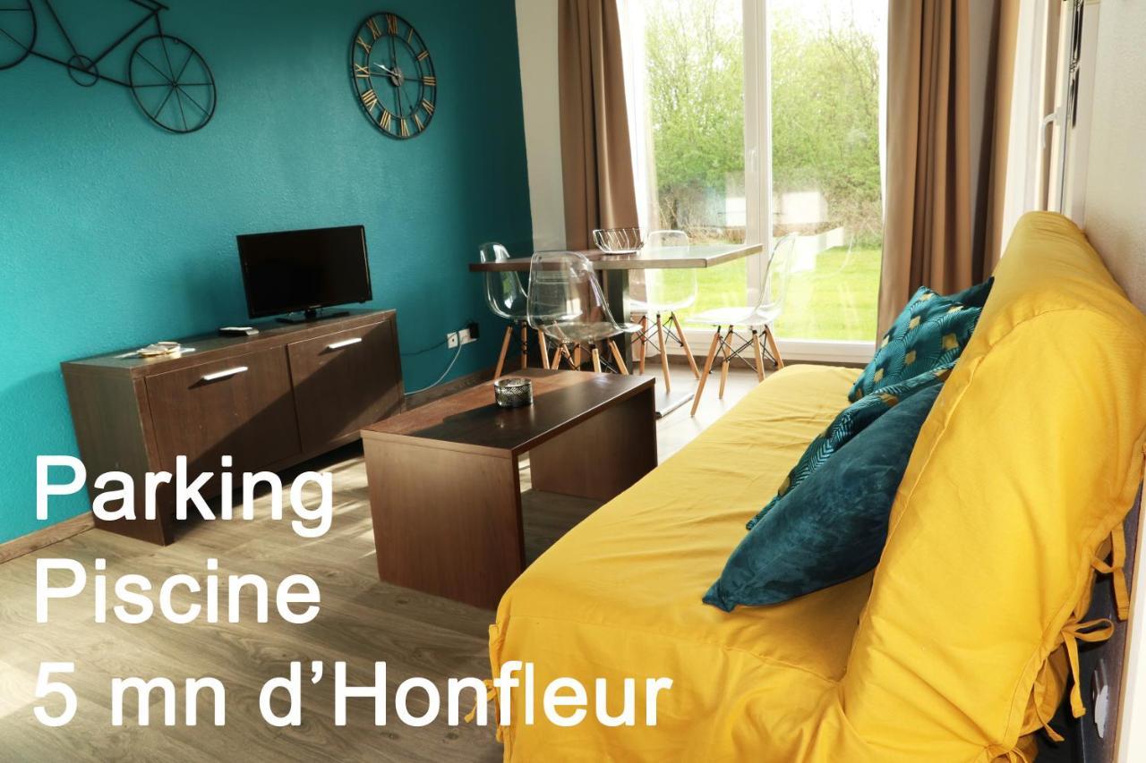 Charmant 2 Pieces Proche D Honfleur, Piscine En Saison, Parking Gratuit, Wifi Équemauville Exteriér fotografie